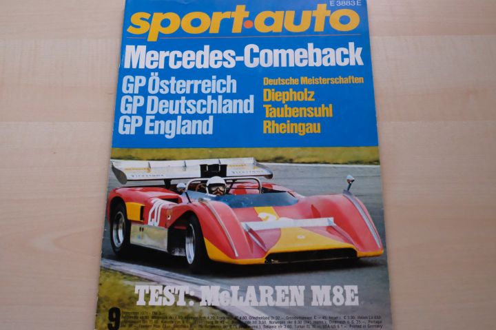Deckblatt Sport Auto (09/1971)